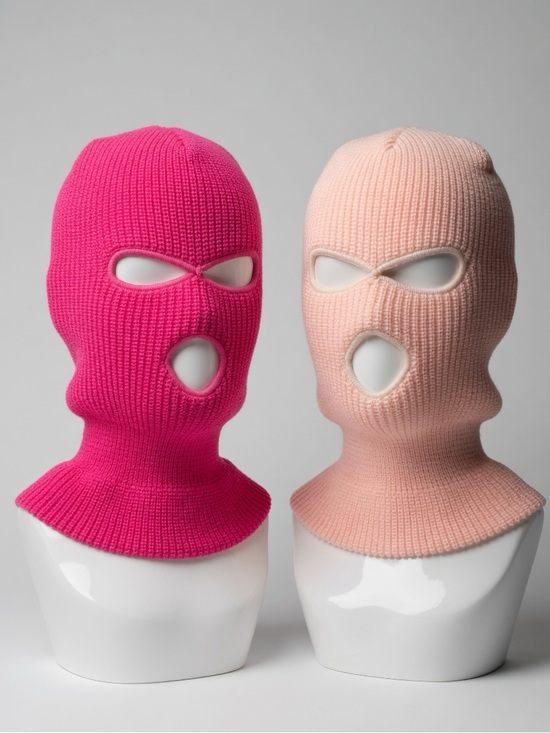 Dolls Kill Accessories - NWOT Spring Breakers Two Piece Knit Ski Mask Set - Hot Pink & Princess Pink